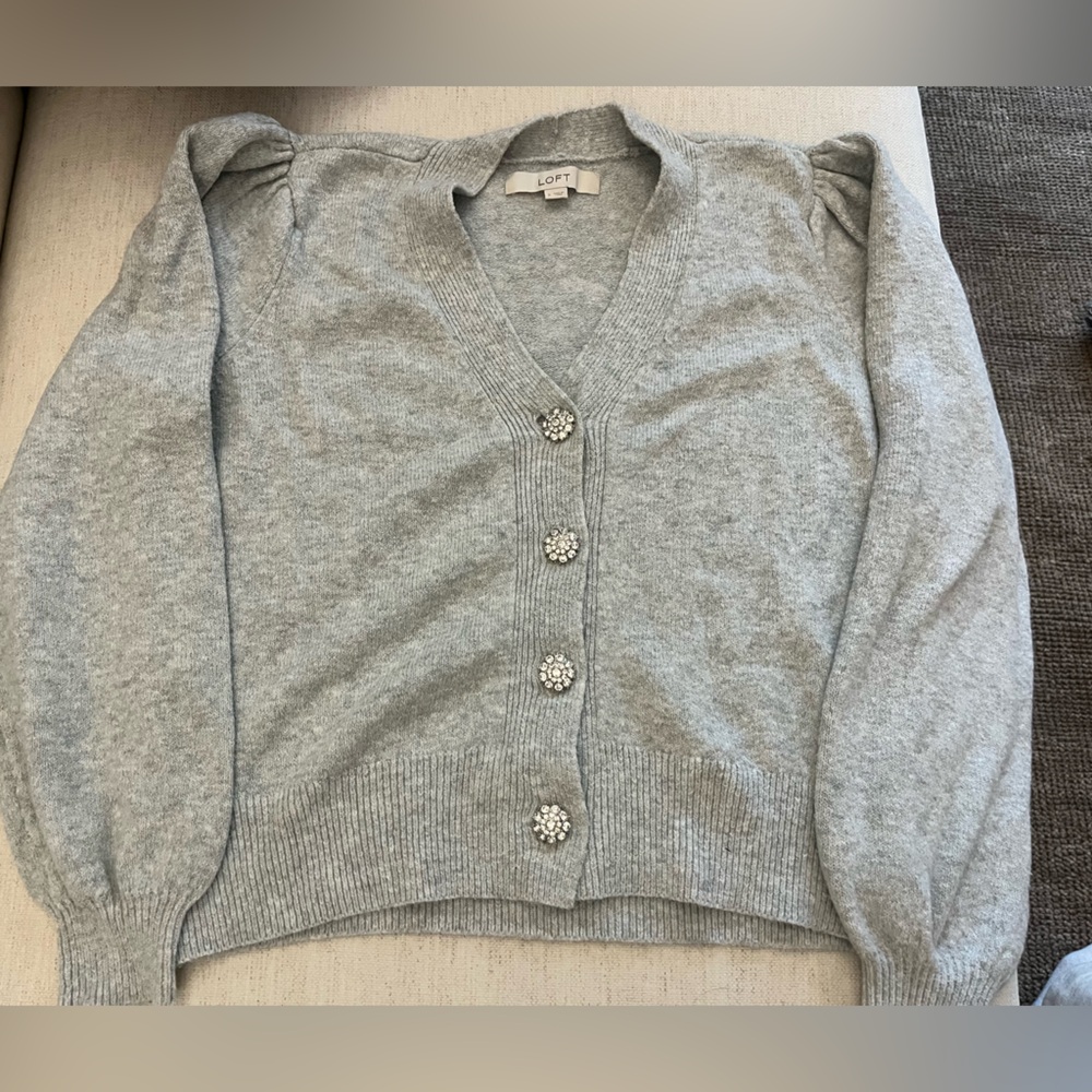 Loft gray cardigan